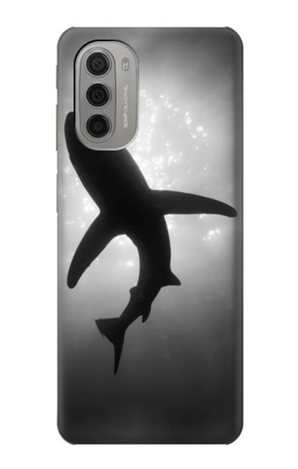 W2367 Shark Monochrome Hard Case and Leather Flip Case For Motorola Moto G51 5G