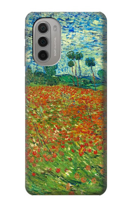 W2681 Field Of Poppies Vincent Van Gogh Hard Case and Leather Flip Case For Motorola Moto G51 5G