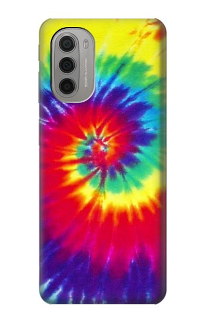 W2884 Tie Dye Swirl Color Hard Case and Leather Flip Case For Motorola Moto G51 5G