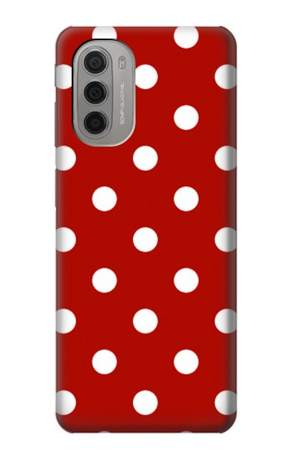 W2951 Red Polka Dots Hard Case and Leather Flip Case For Motorola Moto G51 5G