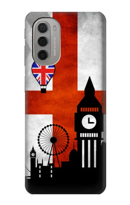 W2979 England Football Soccer Hard Case and Leather Flip Case For Motorola Moto G51 5G