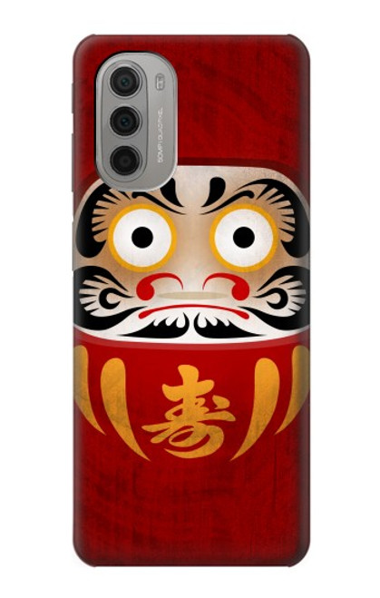 W3023 Japan Good Luck Daruma Doll Hard Case and Leather Flip Case For Motorola Moto G51 5G