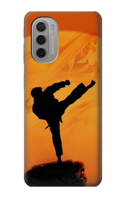 W3024 Kung Fu Karate Fighter Hard Case and Leather Flip Case For Motorola Moto G51 5G