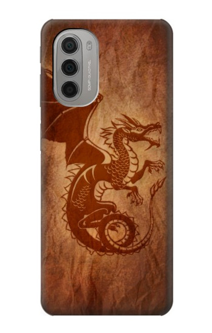 W3086 Red Dragon Tattoo Hard Case and Leather Flip Case For Motorola Moto G51 5G