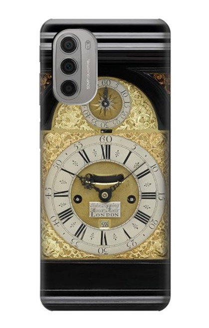 W3144 Antique Bracket Clock Hard Case and Leather Flip Case For Motorola Moto G51 5G