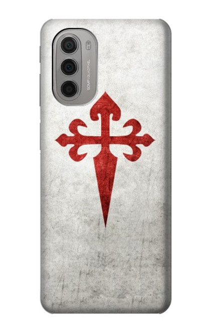 W3200 Order of Santiago Cross of Saint James Hard Case and Leather Flip Case For Motorola Moto G51 5G