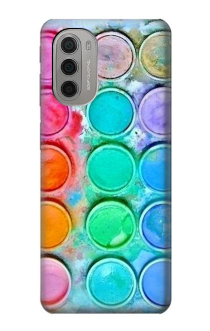W3235 Watercolor Mixing Hard Case and Leather Flip Case For Motorola Moto G51 5G