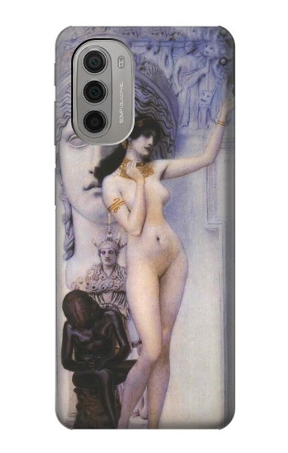 W3353 Gustav Klimt Allegory of Sculpture Hard Case and Leather Flip Case For Motorola Moto G51 5G