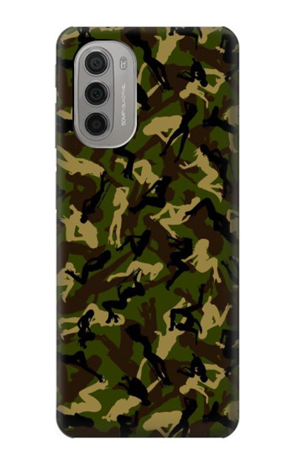 W3356 Sexy Girls Camo Camouflage Hard Case and Leather Flip Case For Motorola Moto G51 5G
