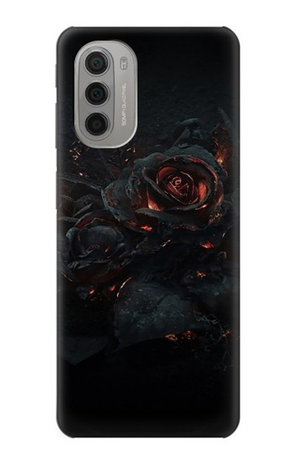 W3672 Burned Rose Hard Case and Leather Flip Case For Motorola Moto G51 5G