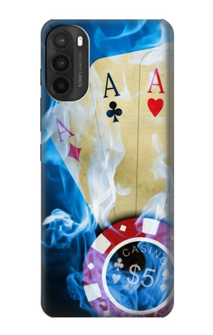 W0348 Casino Hard Case and Leather Flip Case For Motorola Moto G71 5G