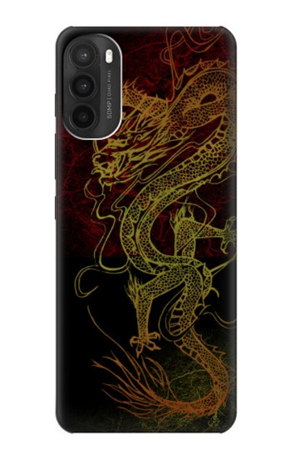 W0354 Chinese Dragon Hard Case and Leather Flip Case For Motorola Moto G71 5G