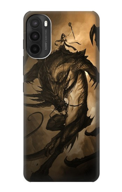 W0388 Dragon Rider Hard Case and Leather Flip Case For Motorola Moto G71 5G