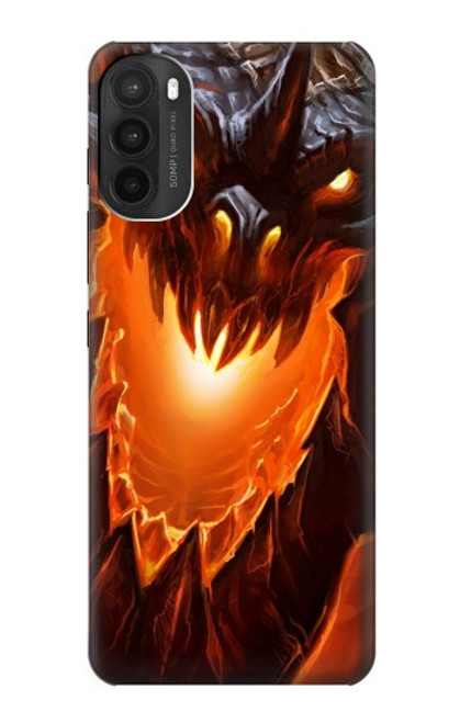 W0414 Fire Dragon Hard Case and Leather Flip Case For Motorola Moto G71 5G