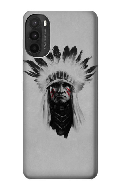 W0451 Indian Chief Hard Case and Leather Flip Case For Motorola Moto G71 5G