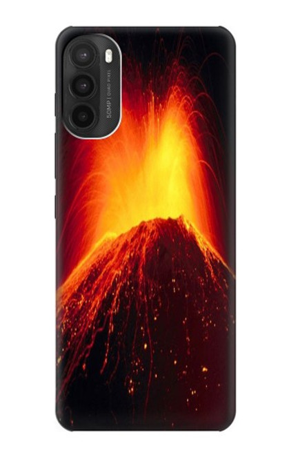 W0745 Volcano Lava Hard Case and Leather Flip Case For Motorola Moto G71 5G