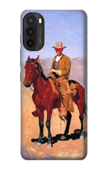 W0772 Cowboy Western Hard Case and Leather Flip Case For Motorola Moto G71 5G