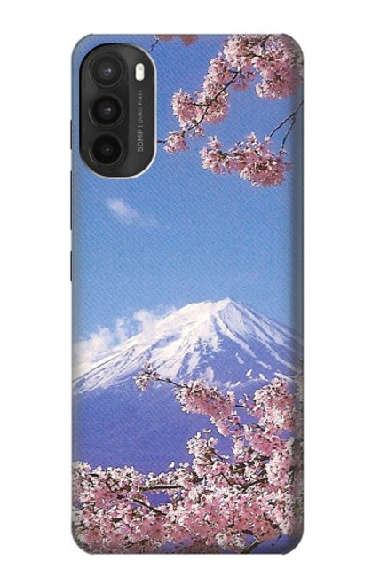 W1060 Mount Fuji Sakura Cherry Blossom Hard Case and Leather Flip Case For Motorola Moto G71 5G