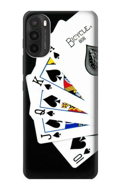 W1078 Poker Royal Straight Flush Hard Case and Leather Flip Case For Motorola Moto G71 5G