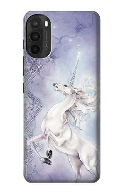 W1134 White Horse Unicorn Hard Case and Leather Flip Case For Motorola Moto G71 5G