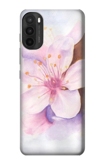 W1415 Sakura Blossom Art Hard Case and Leather Flip Case For Motorola Moto G71 5G