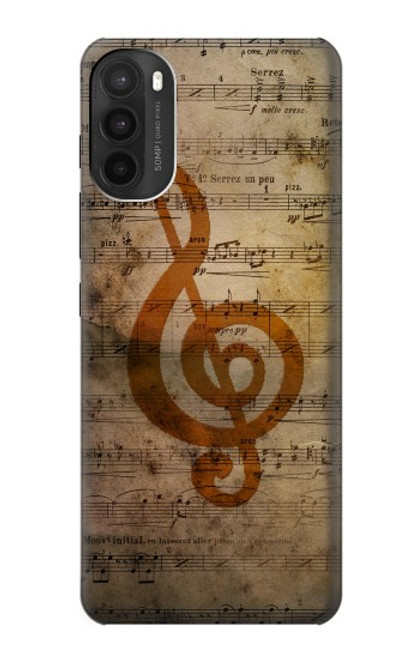 W2368 Sheet Music Notes Hard Case and Leather Flip Case For Motorola Moto G71 5G