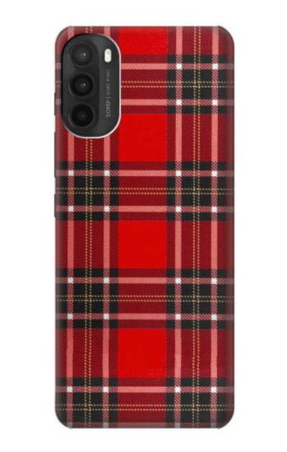 W2374 Tartan Red Pattern Hard Case and Leather Flip Case For Motorola Moto G71 5G