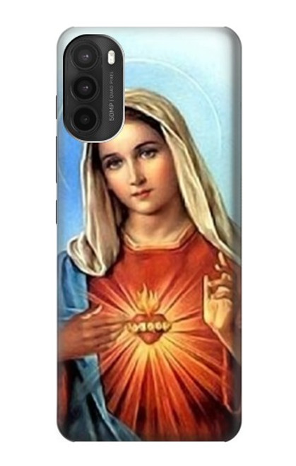 W2420 The Virgin Mary Santa Maria Hard Case and Leather Flip Case For Motorola Moto G71 5G