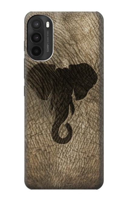 W2516 Elephant Skin Graphic Printed Hard Case and Leather Flip Case For Motorola Moto G71 5G