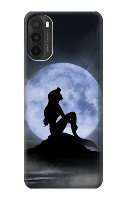 W2668 Mermaid Silhouette Moon Night Hard Case and Leather Flip Case For Motorola Moto G71 5G