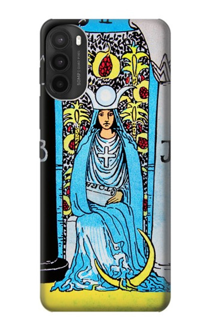 W2837 The High Priestess Vintage Tarot Card Hard Case and Leather Flip Case For Motorola Moto G71 5G