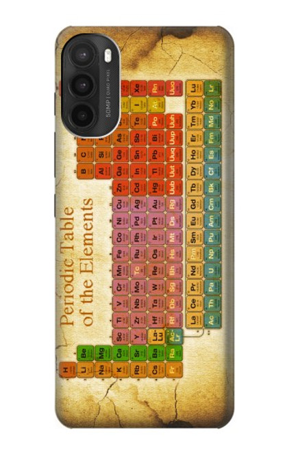 W2934 Vintage Periodic Table of Elements Hard Case and Leather Flip Case For Motorola Moto G71 5G