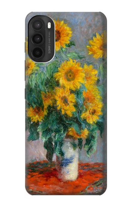 W2937 Claude Monet Bouquet of Sunflowers Hard Case and Leather Flip Case For Motorola Moto G71 5G