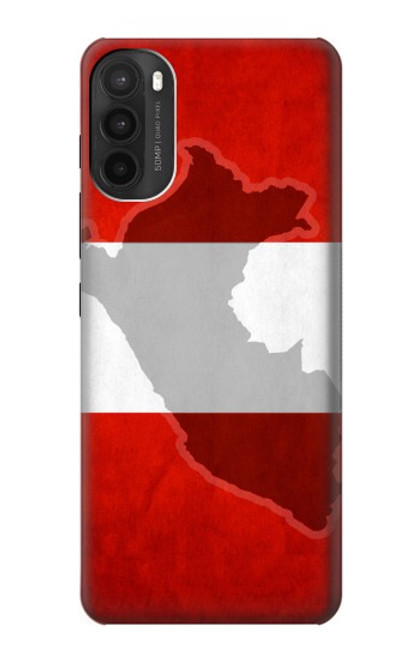 W3018 Peru Flag Hard Case and Leather Flip Case For Motorola Moto G71 5G