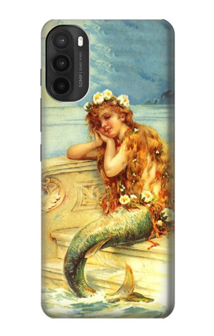 W3184 Little Mermaid Painting Hard Case and Leather Flip Case For Motorola Moto G71 5G