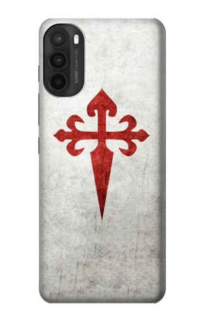 W3200 Order of Santiago Cross of Saint James Hard Case and Leather Flip Case For Motorola Moto G71 5G