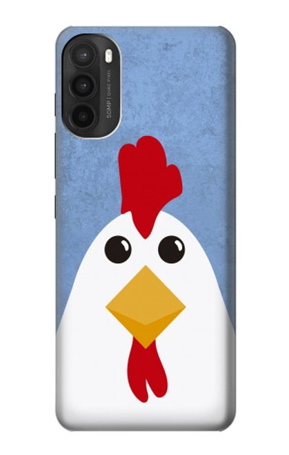 W3254 Chicken Cartoon Hard Case and Leather Flip Case For Motorola Moto G71 5G