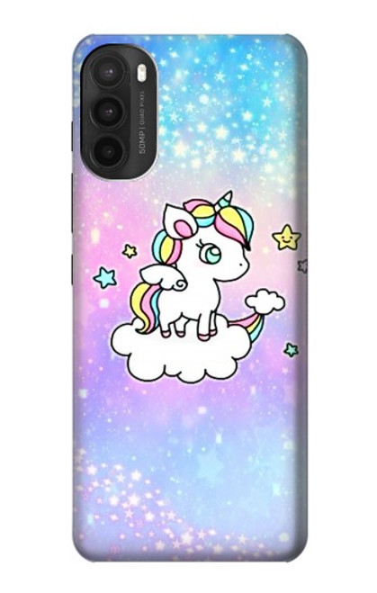 W3256 Cute Unicorn Cartoon Hard Case and Leather Flip Case For Motorola Moto G71 5G