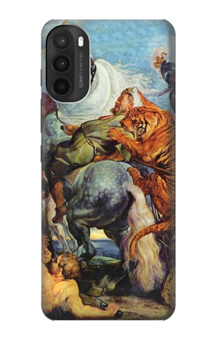 W3331 Peter Paul Rubens Tiger und Lowenjagd Hard Case and Leather Flip Case For Motorola Moto G71 5G