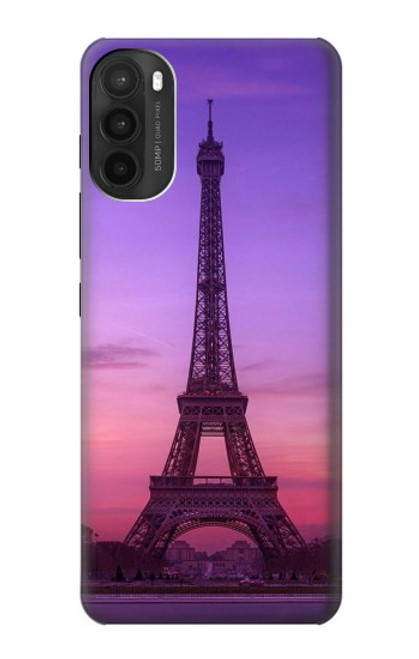 W3447 Eiffel Paris Sunset Hard Case and Leather Flip Case For Motorola Moto G71 5G