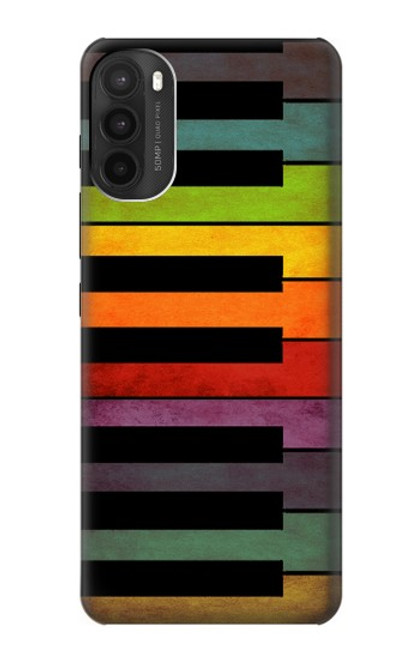 W3451 Colorful Piano Hard Case and Leather Flip Case For Motorola Moto G71 5G