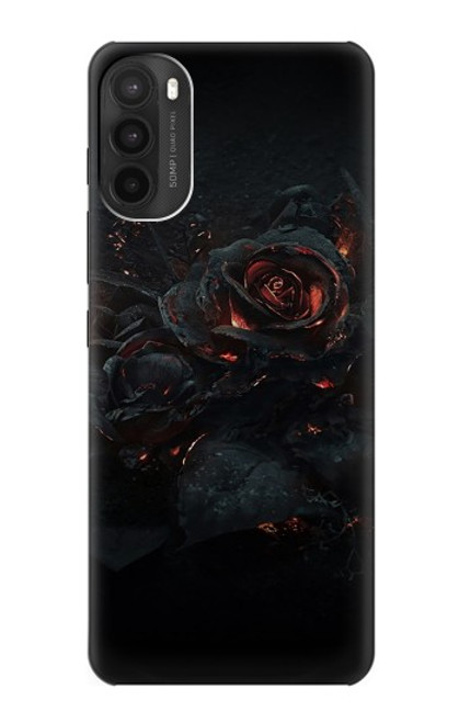 W3672 Burned Rose Hard Case and Leather Flip Case For Motorola Moto G71 5G