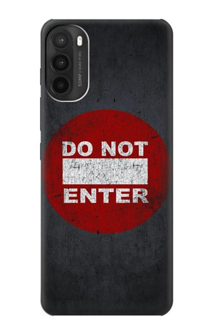 W3683 Do Not Enter Hard Case and Leather Flip Case For Motorola Moto G71 5G