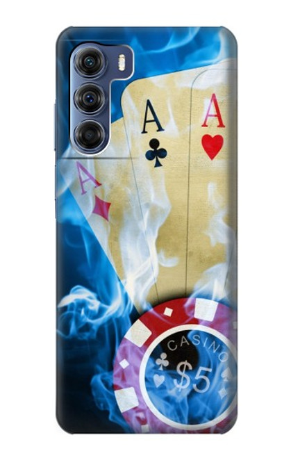 W0348 Casino Hard Case and Leather Flip Case For Motorola Edge S30