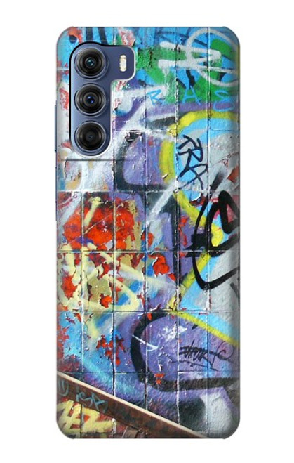 W0588 Wall Graffiti Hard Case and Leather Flip Case For Motorola Edge S30