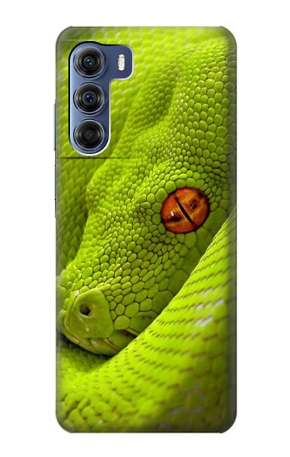 W0785 Green Snake Hard Case and Leather Flip Case For Motorola Edge S30