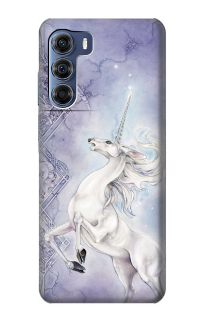 W1134 White Horse Unicorn Hard Case and Leather Flip Case For Motorola Edge S30