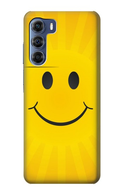 W1146 Yellow Sun Smile Hard Case and Leather Flip Case For Motorola Edge S30