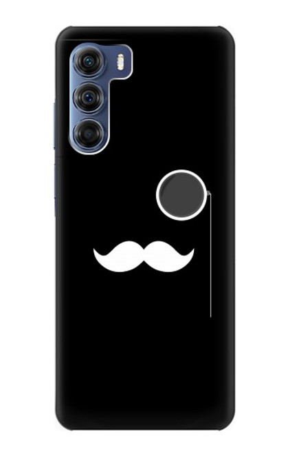 W1946 Sir Mustache Minimalism Hard Case and Leather Flip Case For Motorola Edge S30