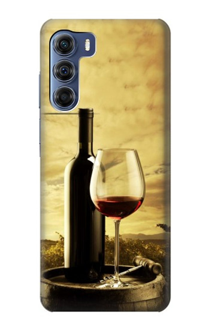 W2042 A Grape Vineyard Grapes Bottle Red Wine Hard Case and Leather Flip Case For Motorola Edge S30